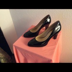 Cole Haan black patent leather pumps